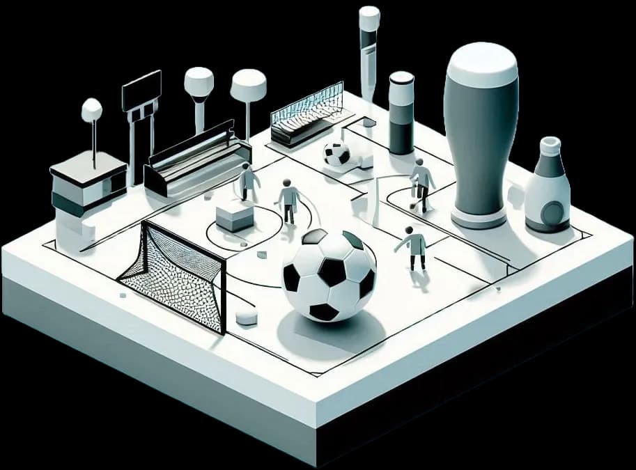 Abstrakter Fußball Club